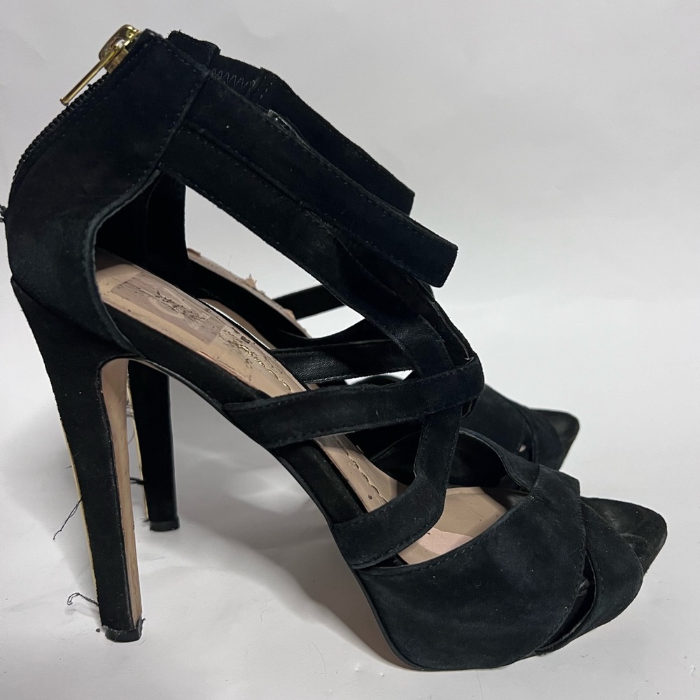 Dolce Vita Black Velvet Strapy High Heels